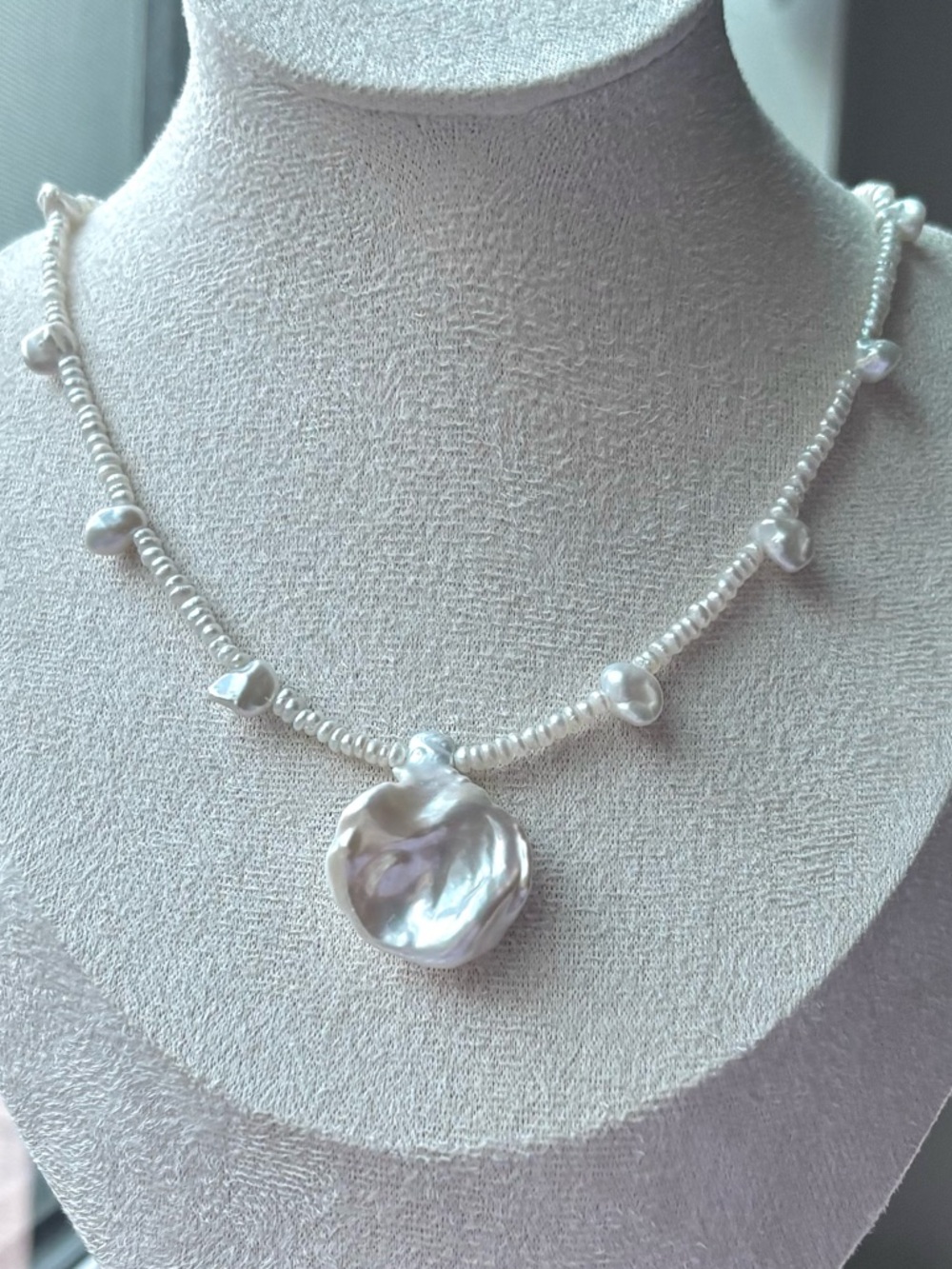 Baroque Pearl Necklace with Statement Pendant